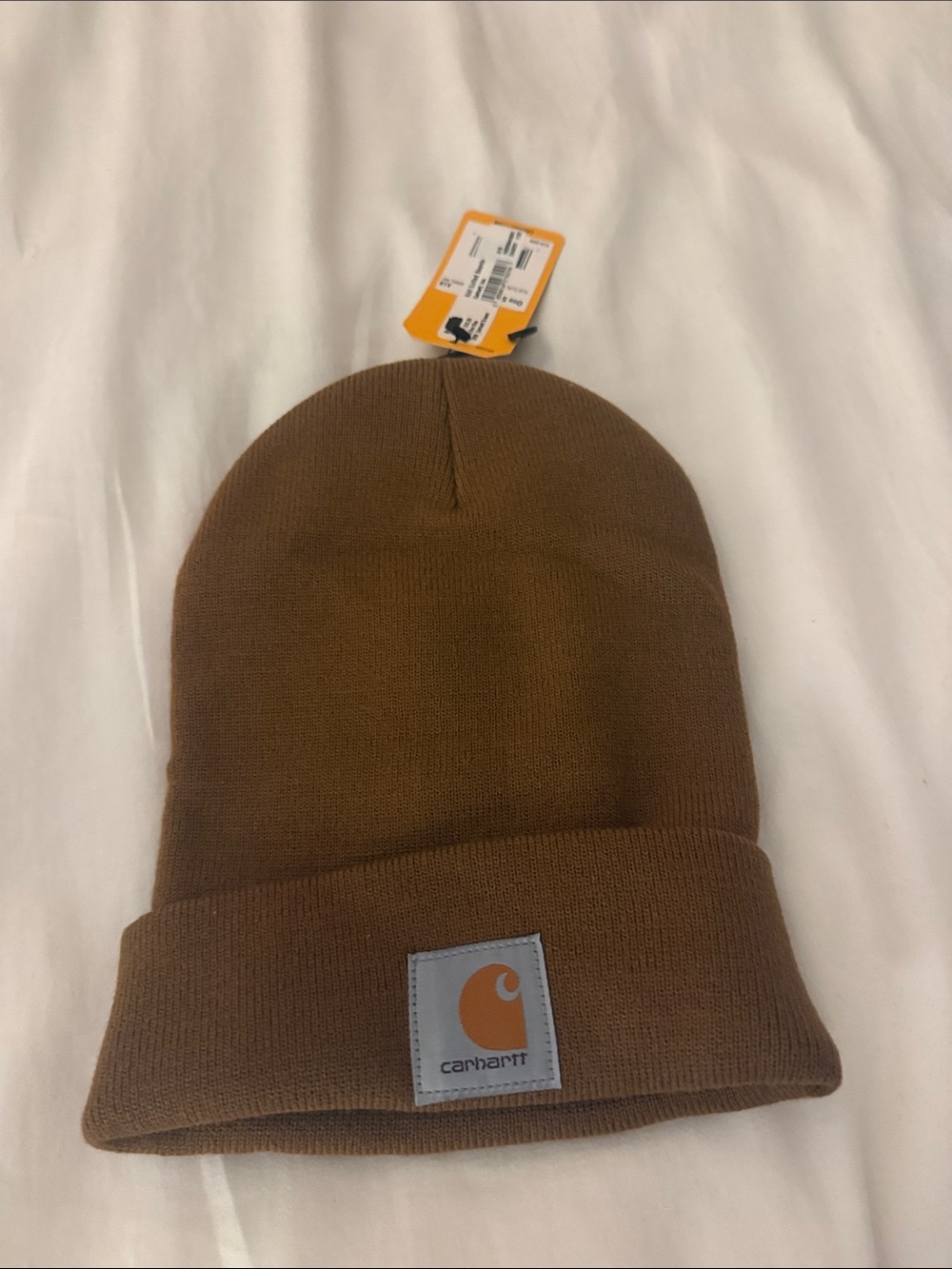 Carhartt Brown Cuffed Logo Beanie